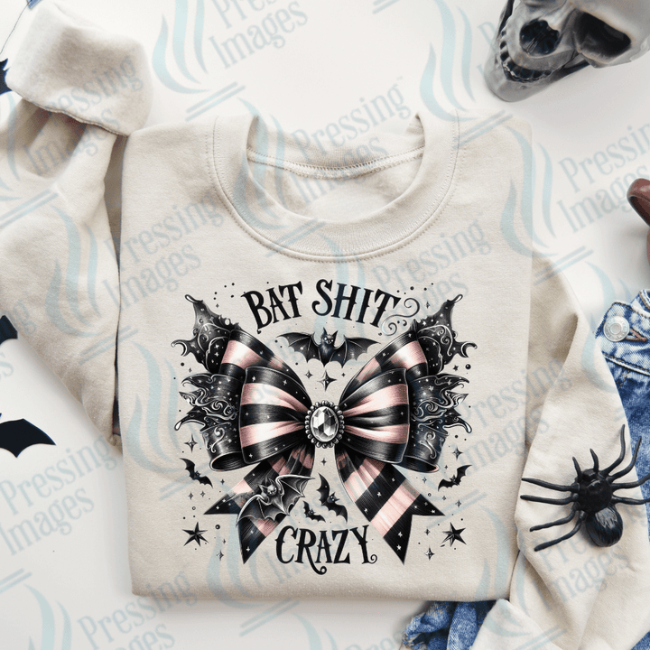 DTF 2920 Pink striped bow - Pressing Images