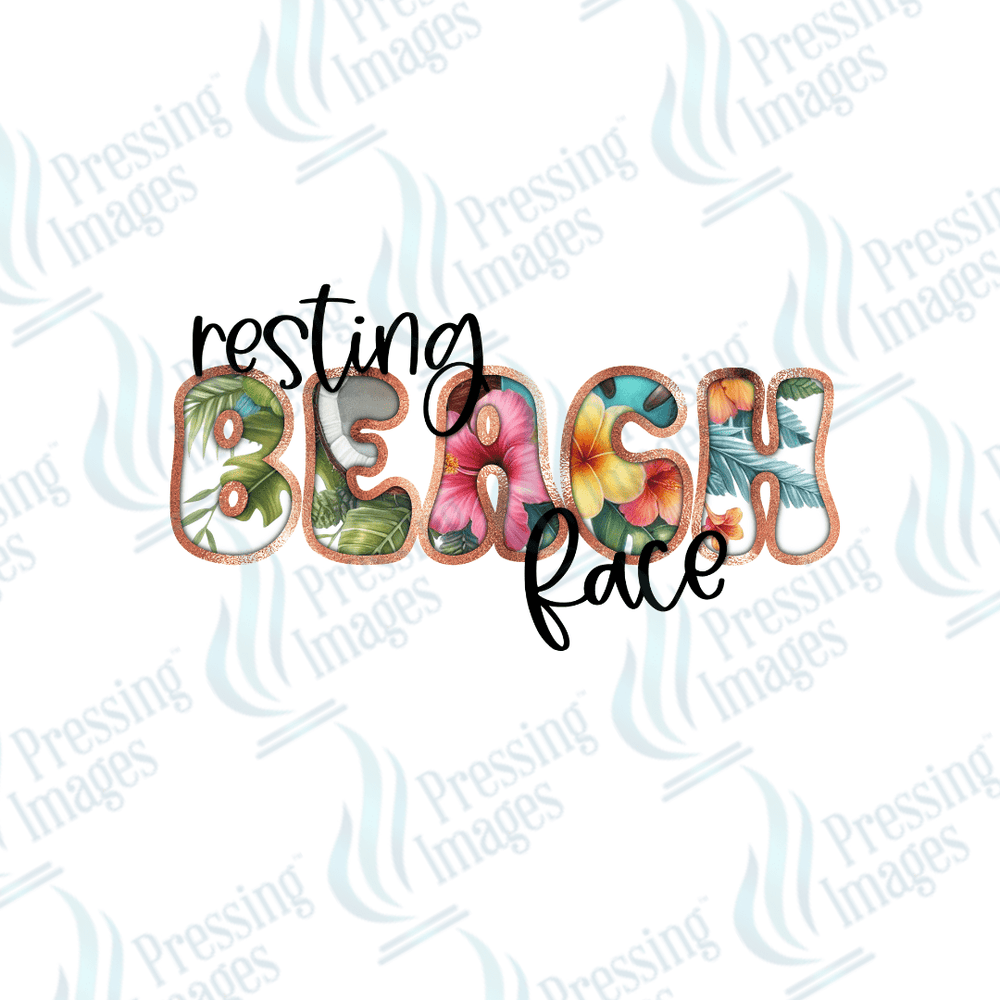 DTF 2949 Resting beach face - Pressing Images