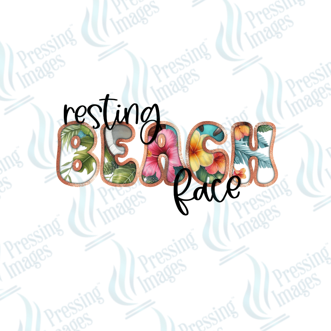 DTF 2949 Resting beach face - Pressing Images