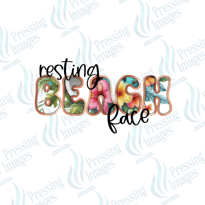 DTF 2949 Resting beach face - Pressing Images