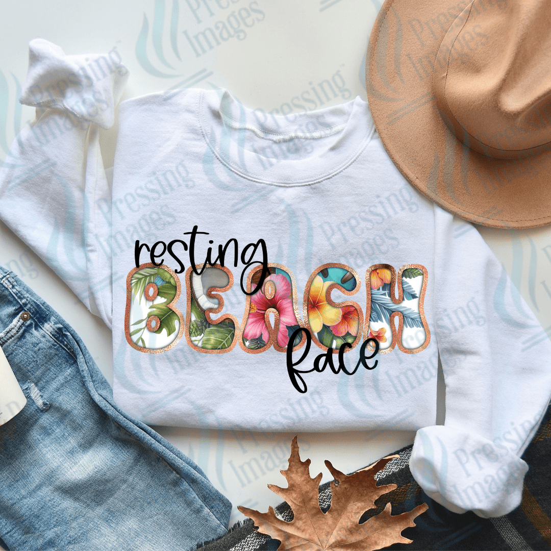 DTF 2949 Resting beach face - Pressing Images