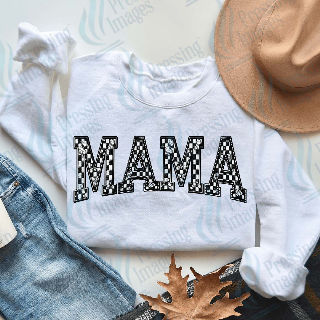 DTF 2985 Checkered mama - Pressing Images