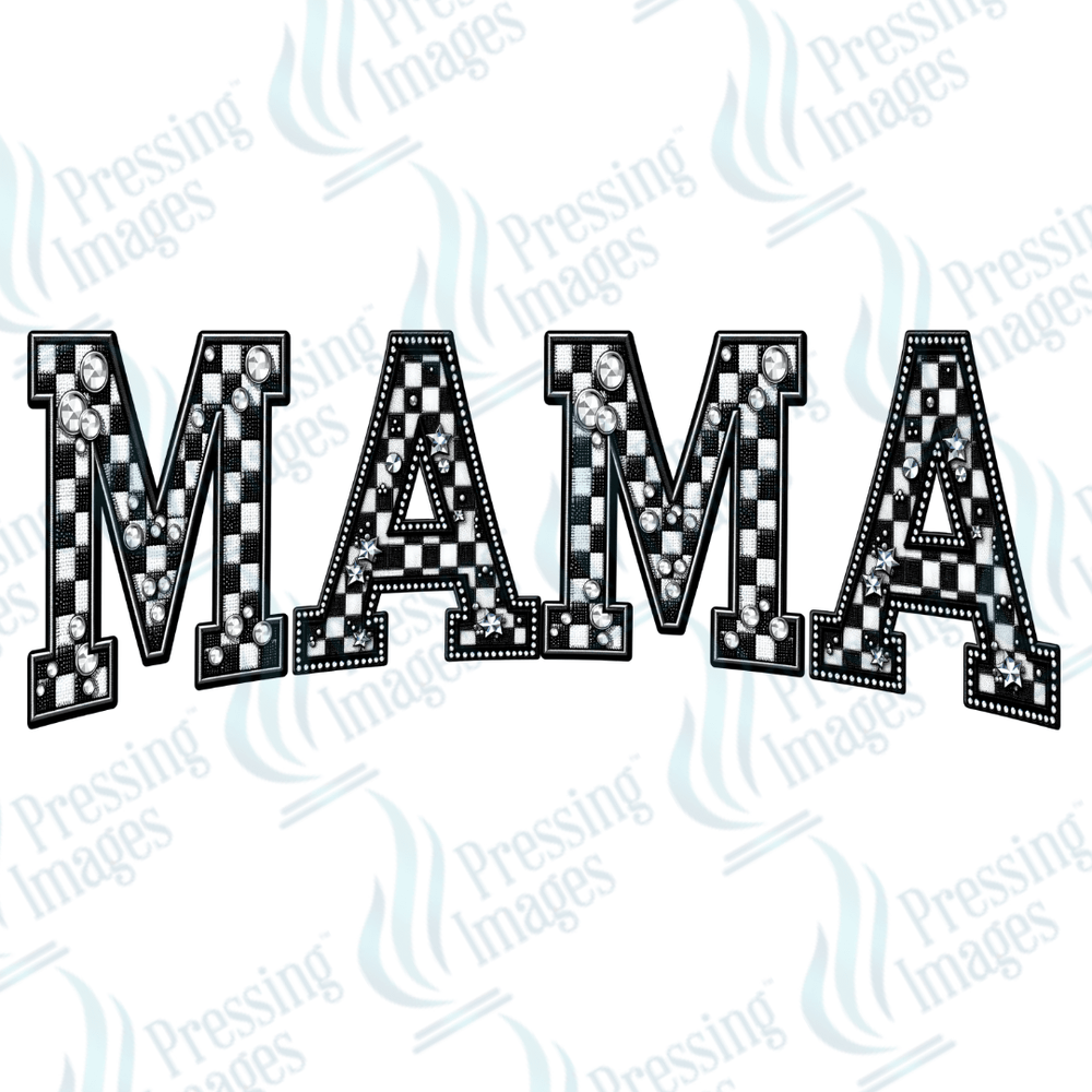 DTF 2985 Checkered mama - Pressing Images