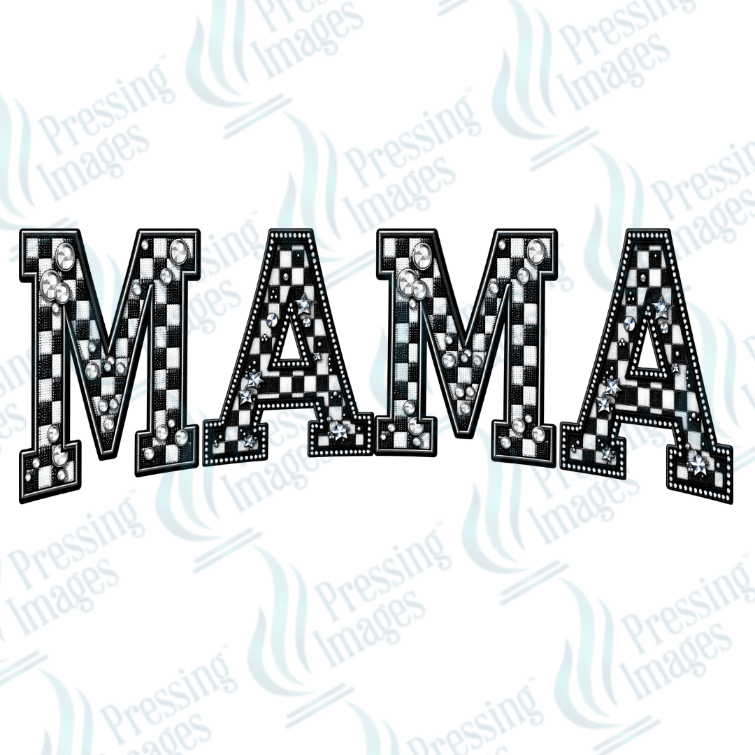 DTF 2985 Checkered mama - Pressing Images