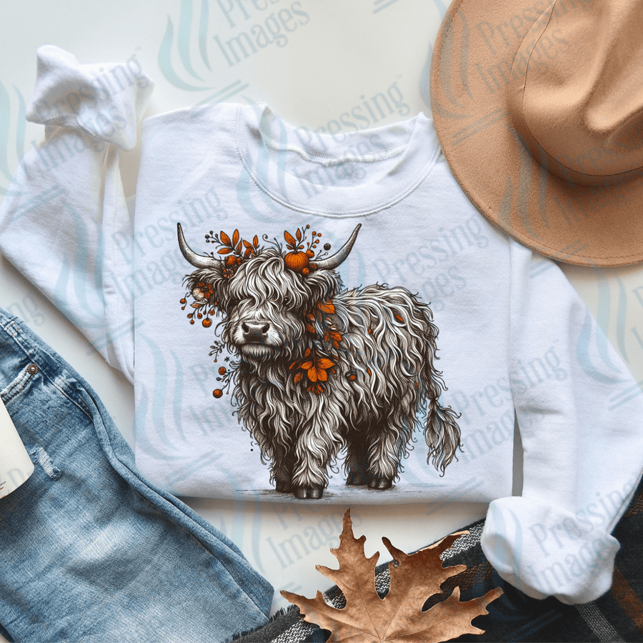 DTF 2998 Fall cow - Pressing Images