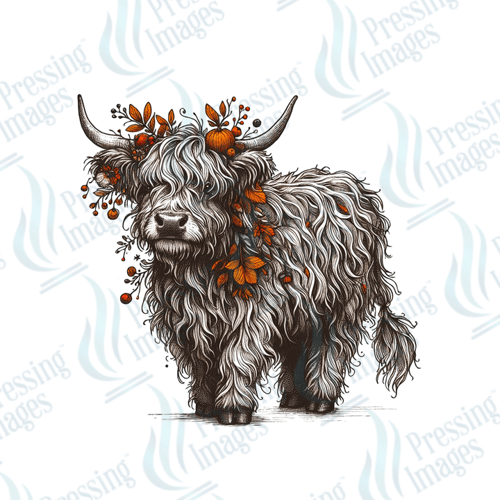 DTF 2998 Fall cow - Pressing Images