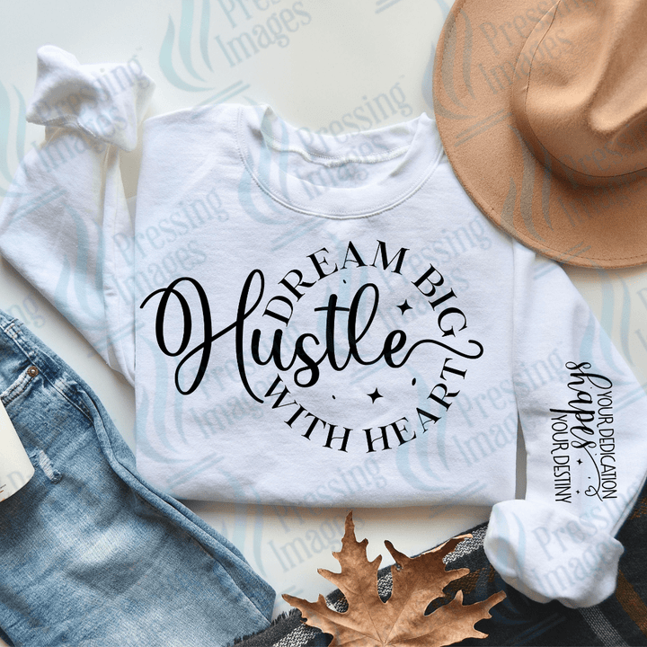 DTF 3017 Hustle Dream big - Pressing Images