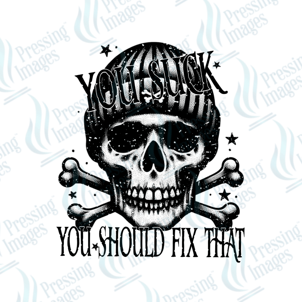 DTF 3029 You suck - Pressing Images