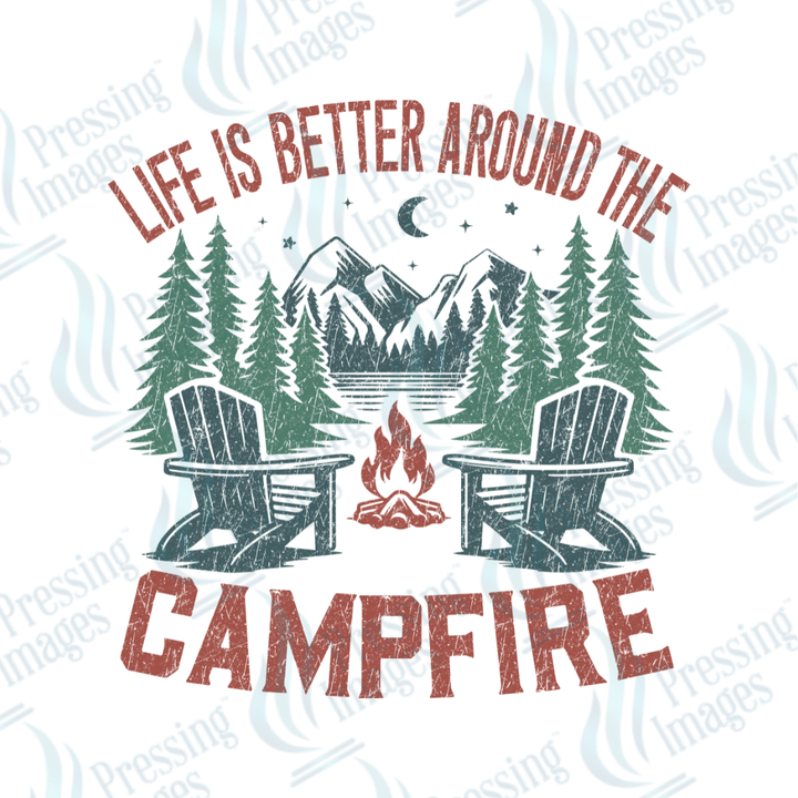 DTF 3038 Life is better around the campfire - Pressing Images