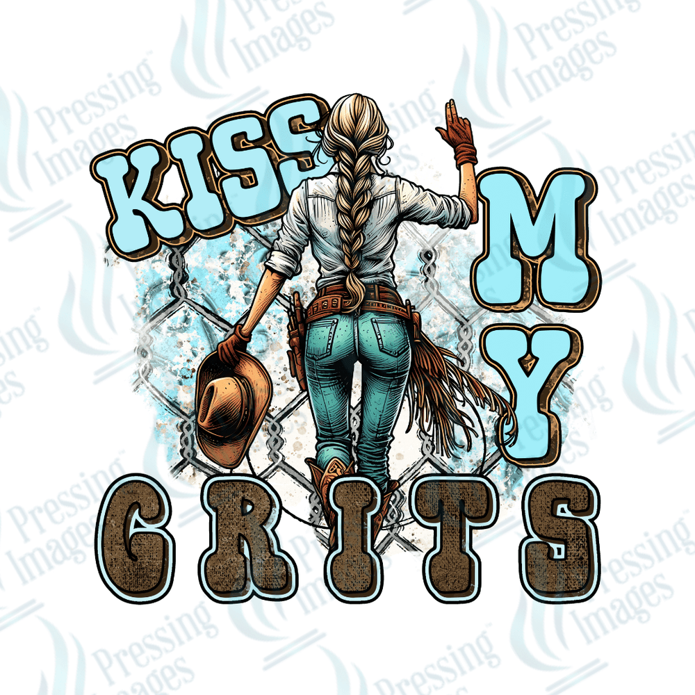 DTF 3041 Kiss my grits - Pressing Images