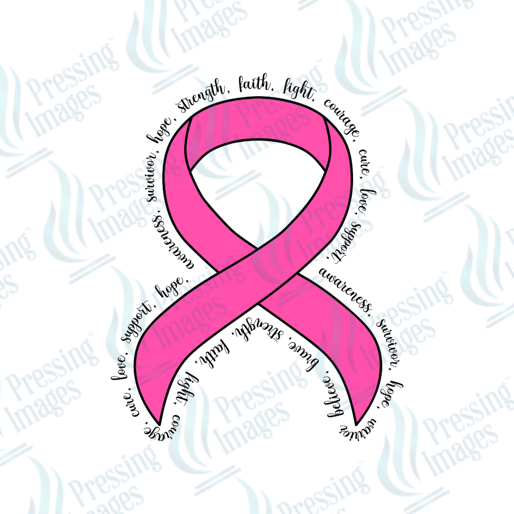 DTF 3044 Breast cancer awareness - Pressing Images