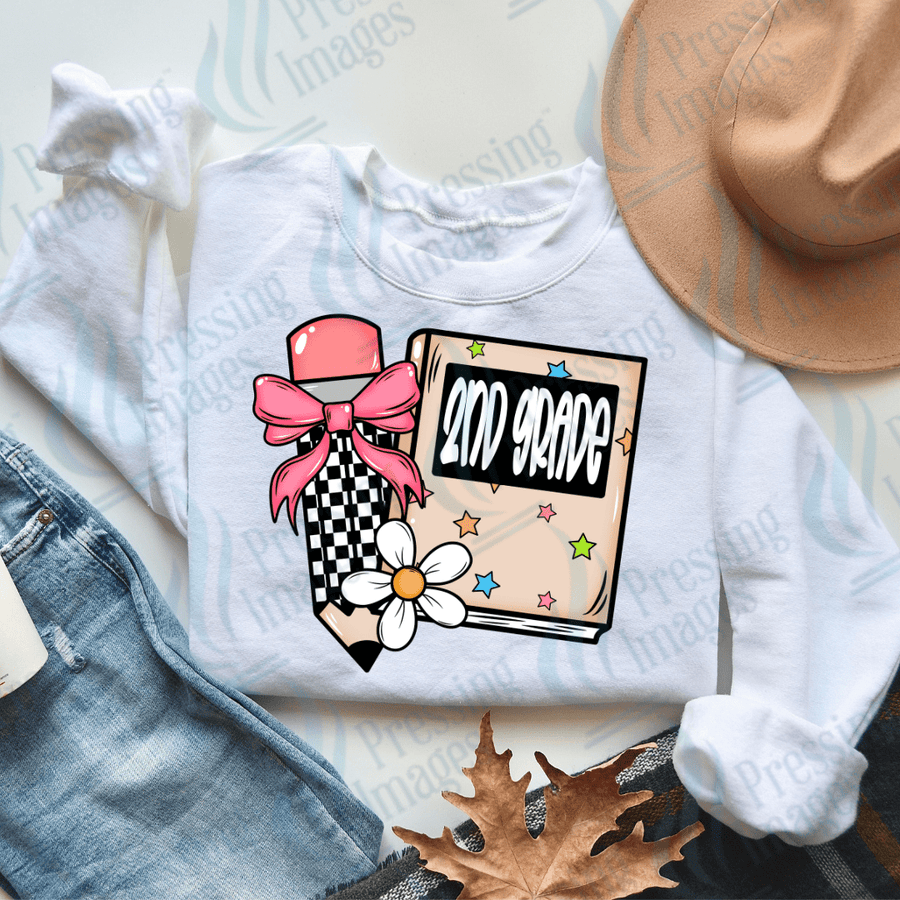 DTF 3045 Pencil with bow - Pressing Images