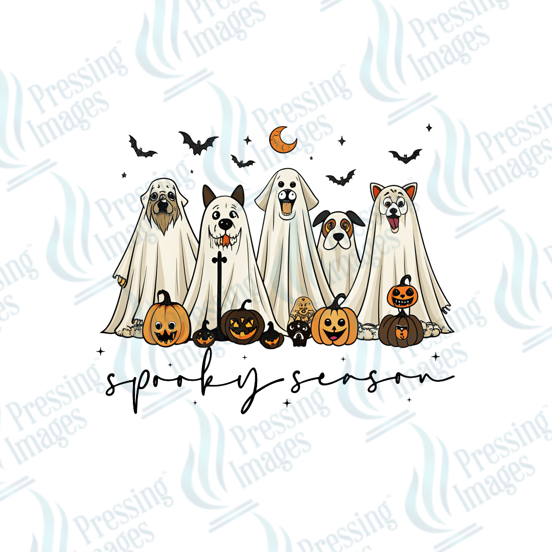 DTF 3062 Spooky dogs - Pressing Images
