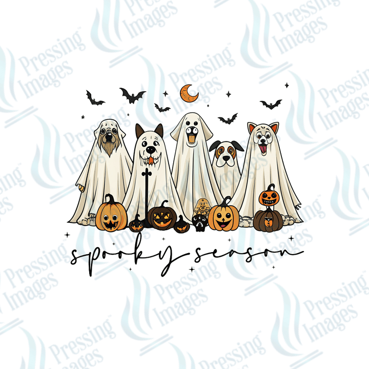 DTF 3062 Spooky dogs - Pressing Images