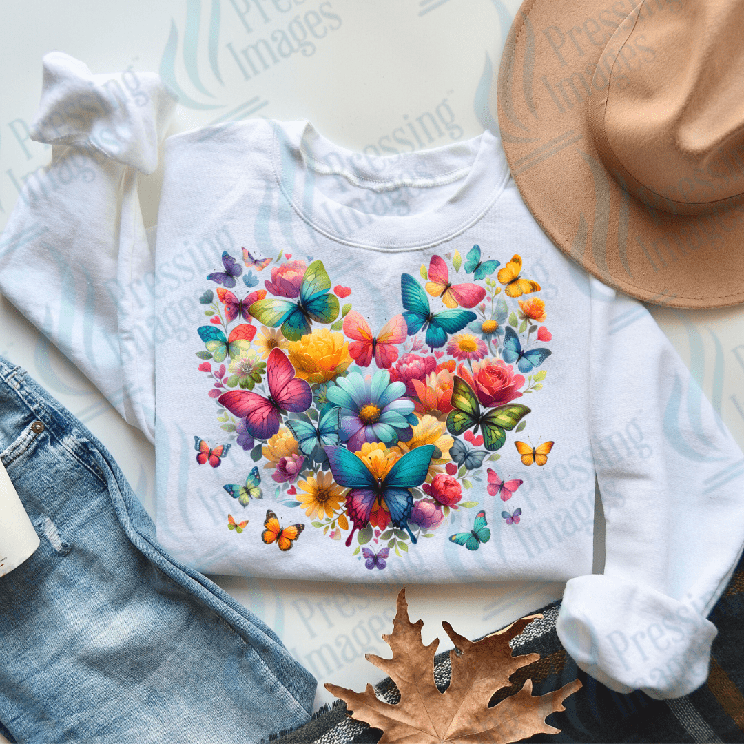 DTF 3082 Butterfly heart - Pressing Images
