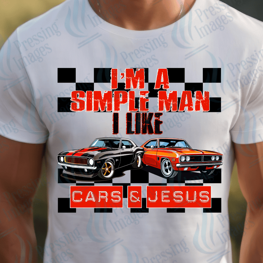 DTF 3092 I'm a simple man - Pressing Images