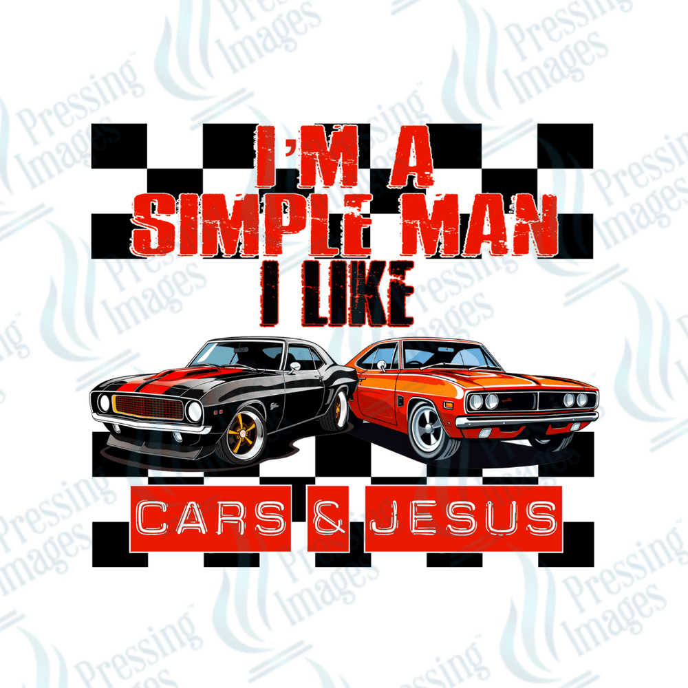 DTF 3092 I'm a simple man - Pressing Images