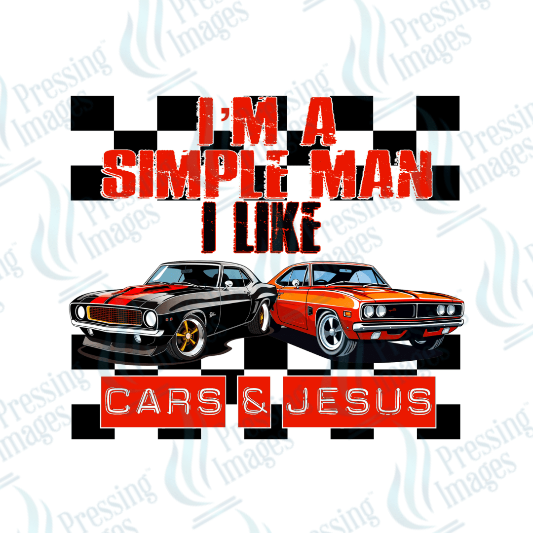 DTF 3092 I'm a simple man - Pressing Images