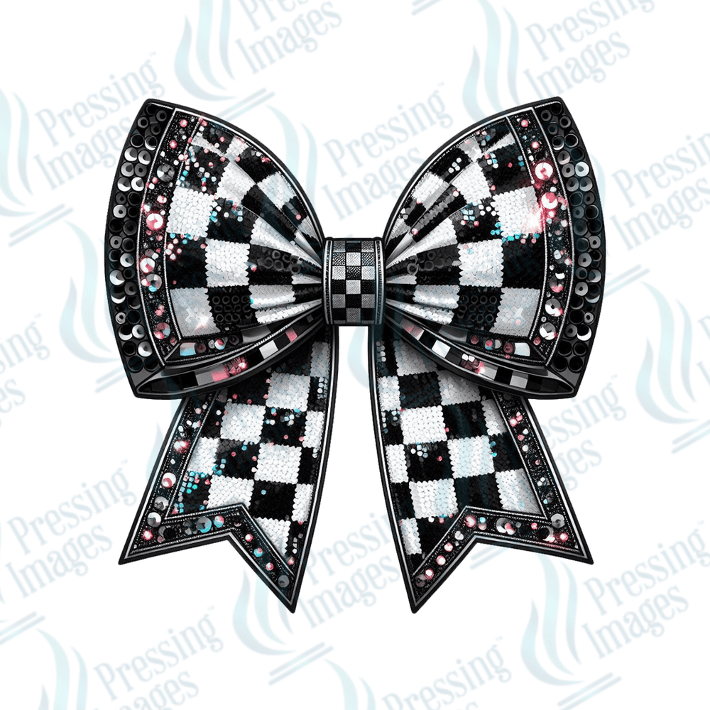 DTF 3137 Checkered bow - Pressing Images