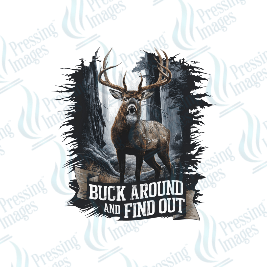 DTF 3155 Buck around and find out - Pressing Images