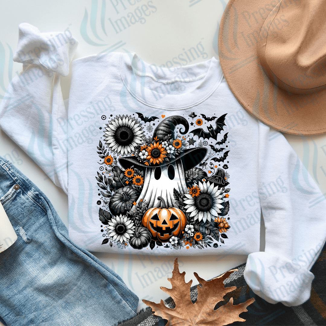 DTF 3195 Black and white ghost - Pressing Images