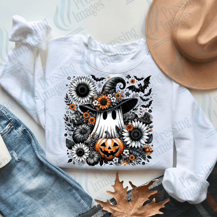 DTF 3195 Black and white ghost - Pressing Images