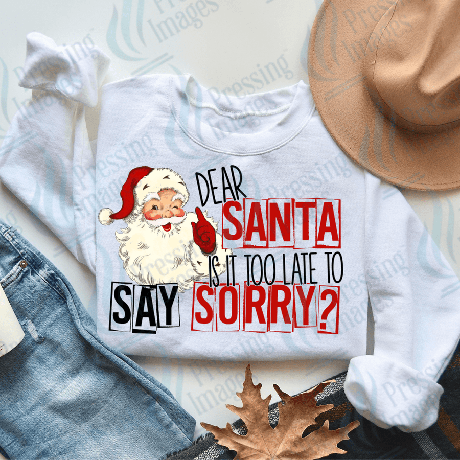 DTF 3210 Dear Santa is it to late to say sorry? - Pressing Images