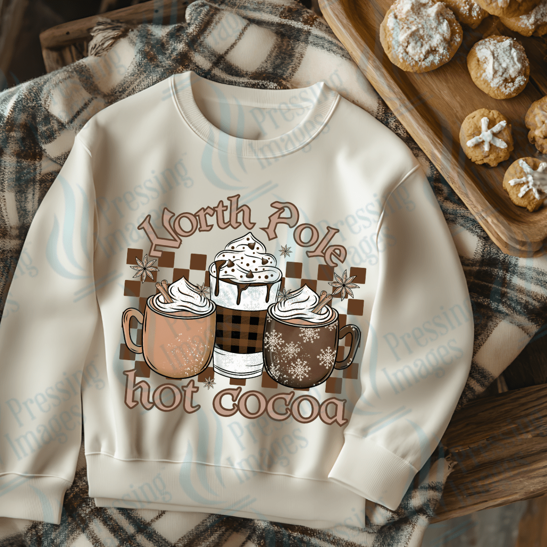 DTF 3258 North Pole hot cocoa - Pressing Images