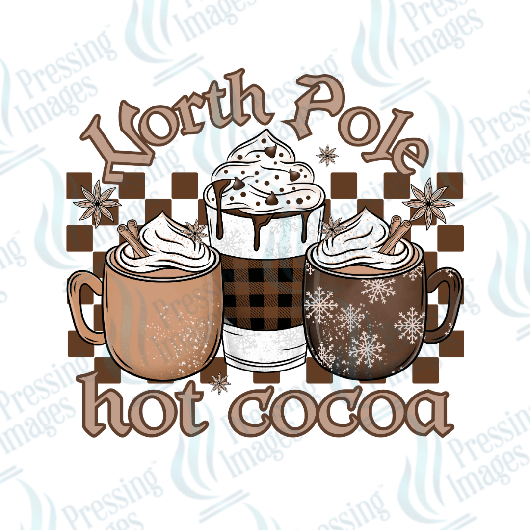 DTF 3258 North Pole hot cocoa - Pressing Images