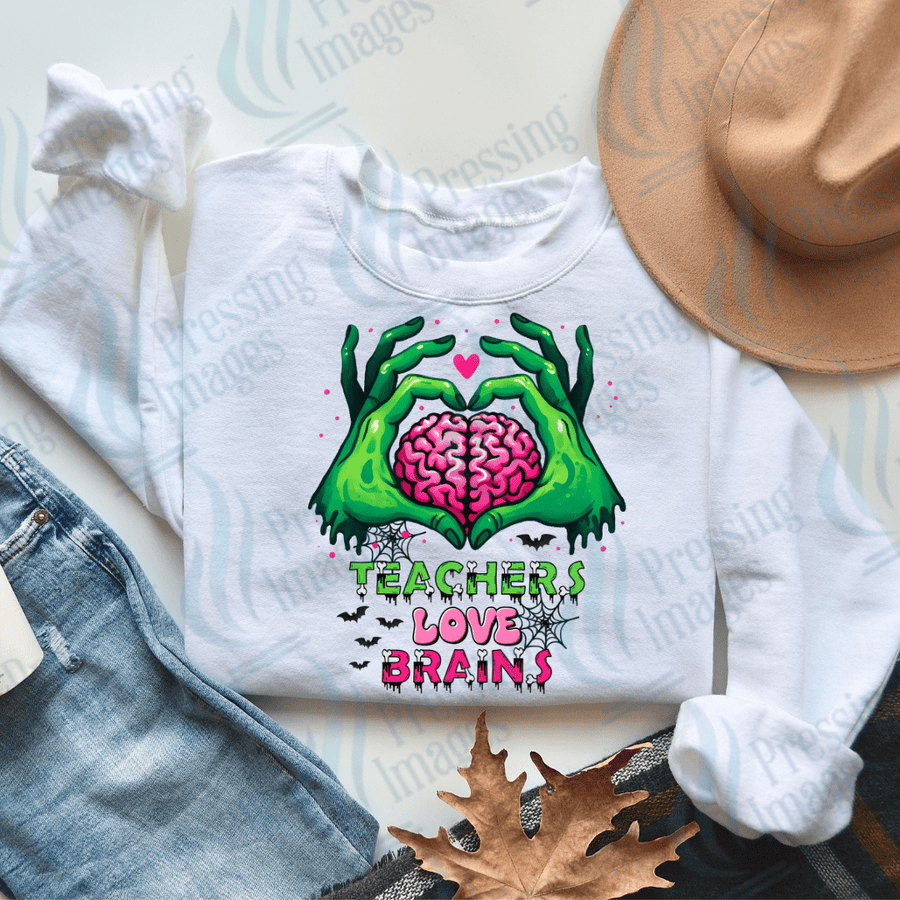 DTF 3281 Teachers love brains - Pressing Images