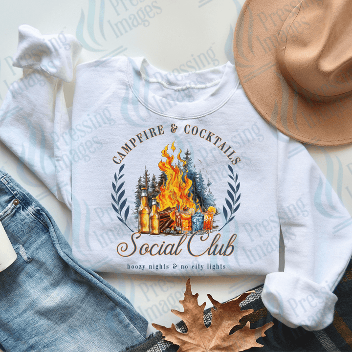 DTF 3288 Campfire cocktails social club - Pressing Images