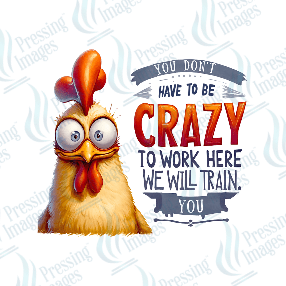 DTF 3293 You don't have to be crazy to work here - Pressing Images