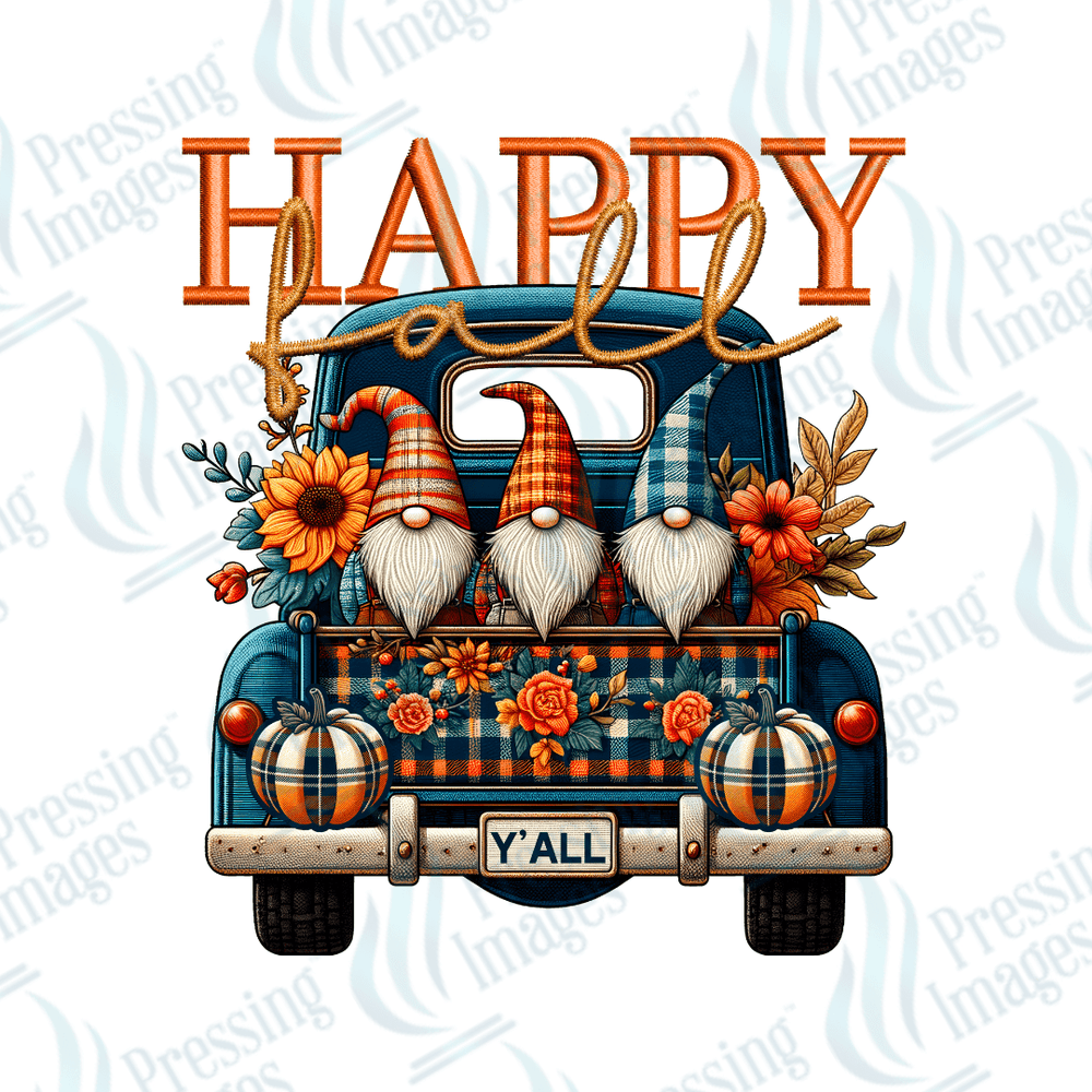 DTF 3297 Happy fall gnomes - Pressing Images