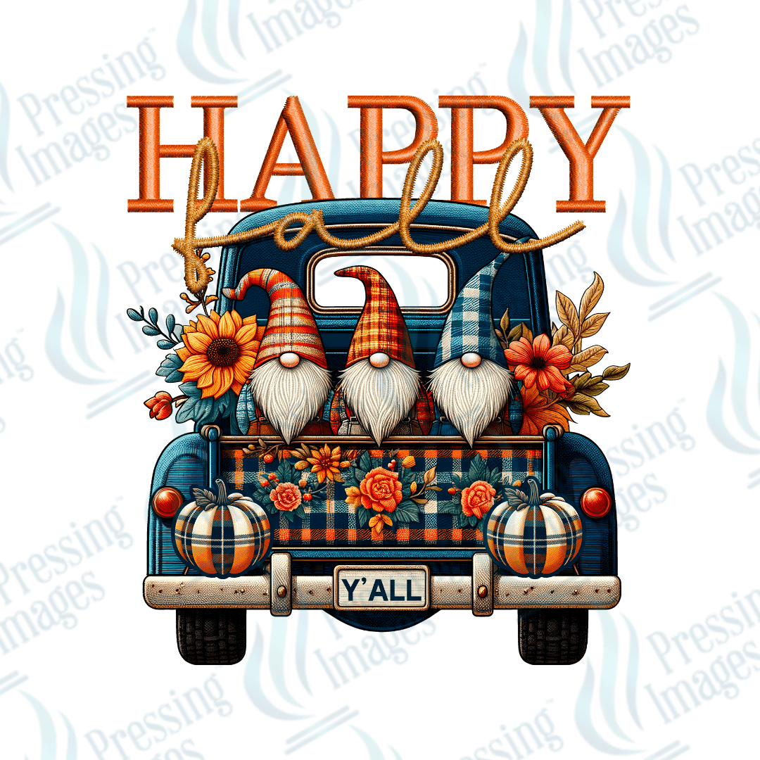 DTF 3297 Happy fall gnomes - Pressing Images