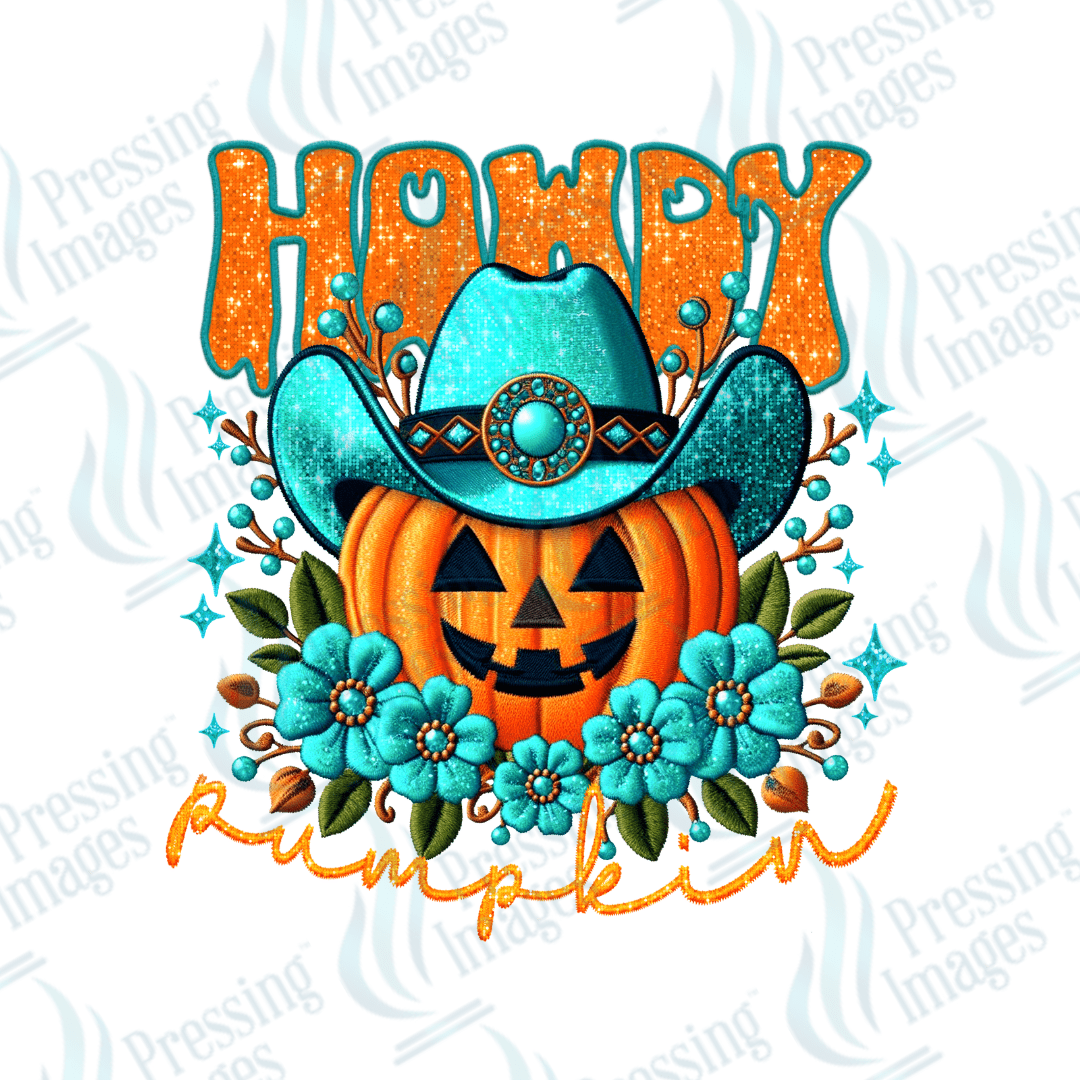 DTF 3298 Howdy pumpkin - Pressing Images