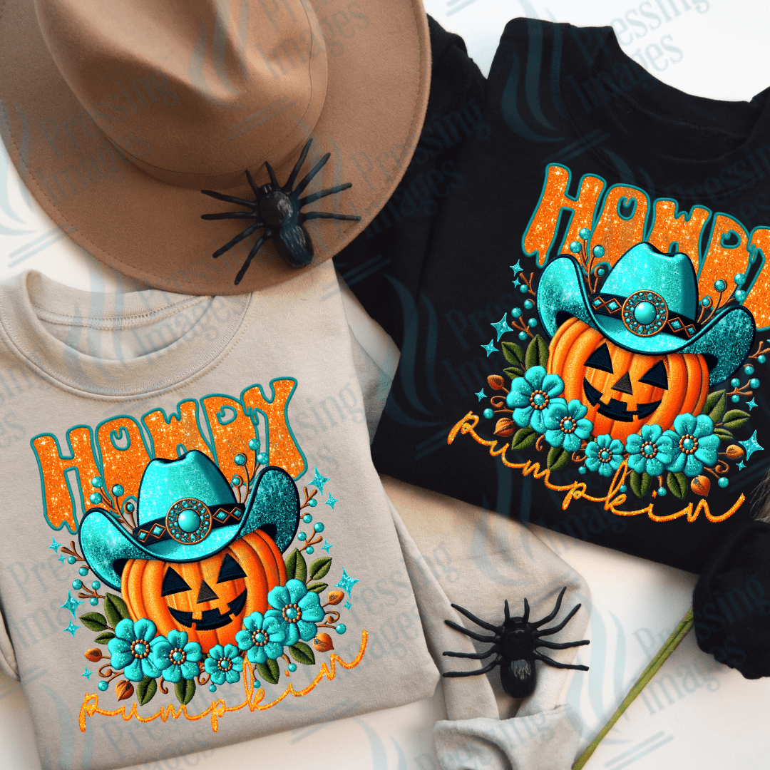 DTF 3298 Howdy pumpkin - Pressing Images