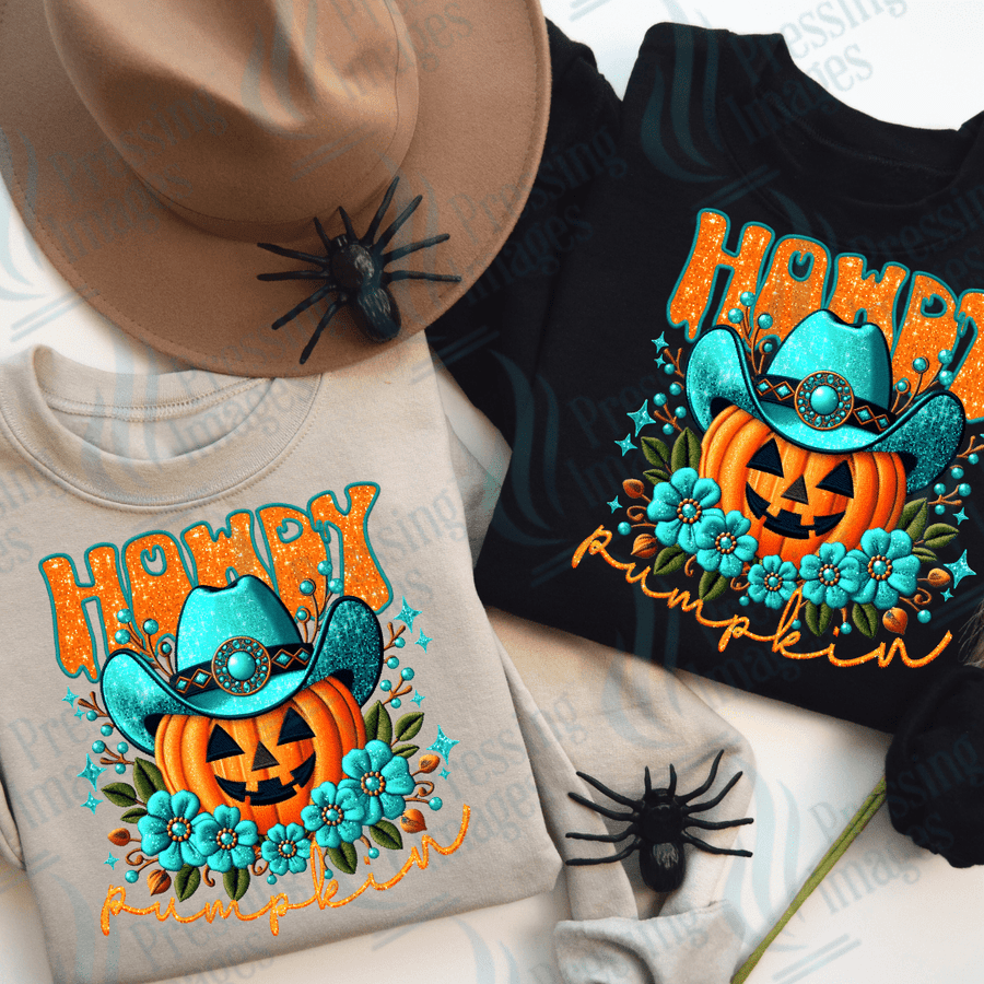 DTF 3298 Howdy pumpkin - Pressing Images