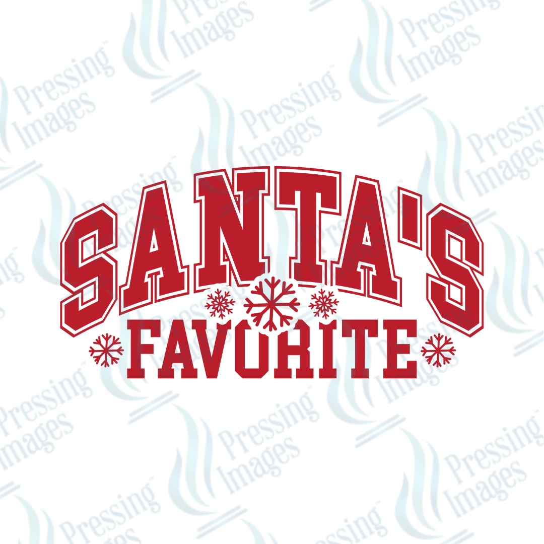 DTF 3317 Santa's favorite - Pressing Images