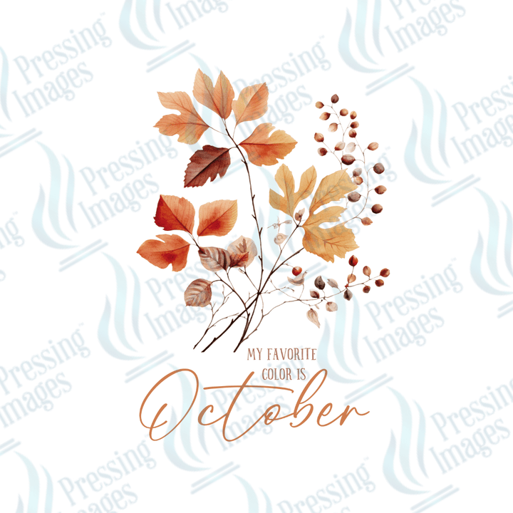 DTF 3318 My favourite colour is October - Pressing Images