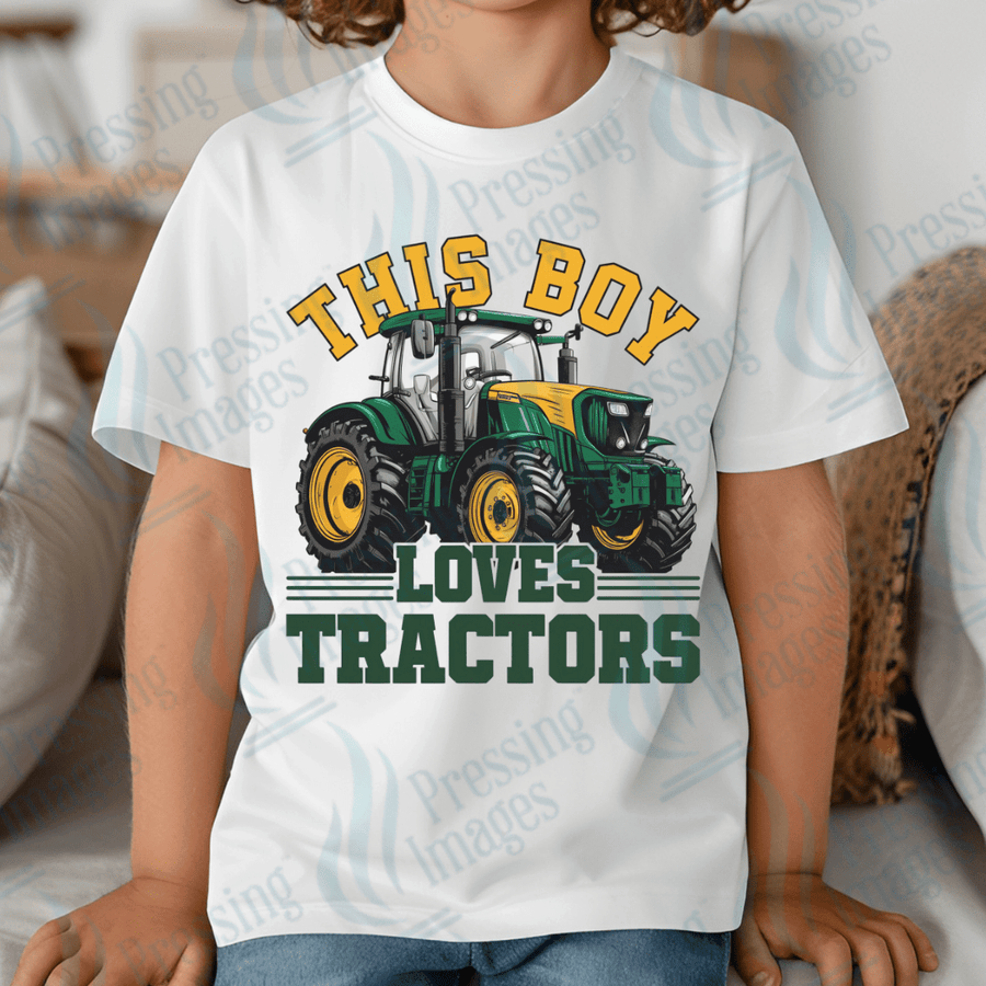 DTF 3340 This boy loves tractors - Pressing Images