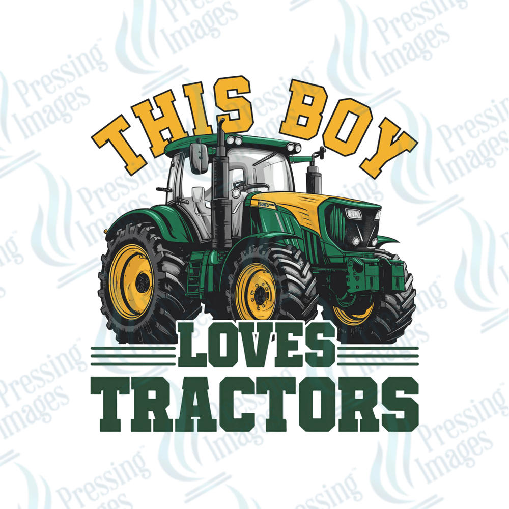 DTF 3340 This boy loves tractors - Pressing Images
