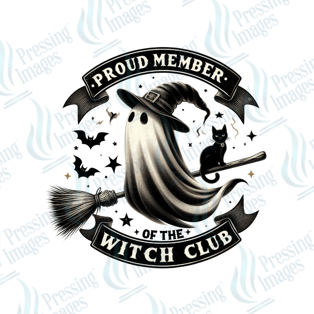 DTF 3346 Proud member of the witch club - Pressing Images