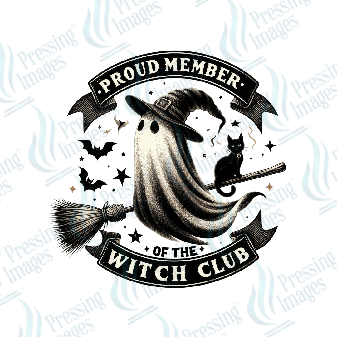 DTF 3346 Proud member of the witch club - Pressing Images