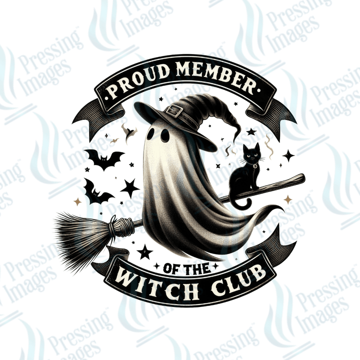 DTF 3346 Proud member of the witch club - Pressing Images