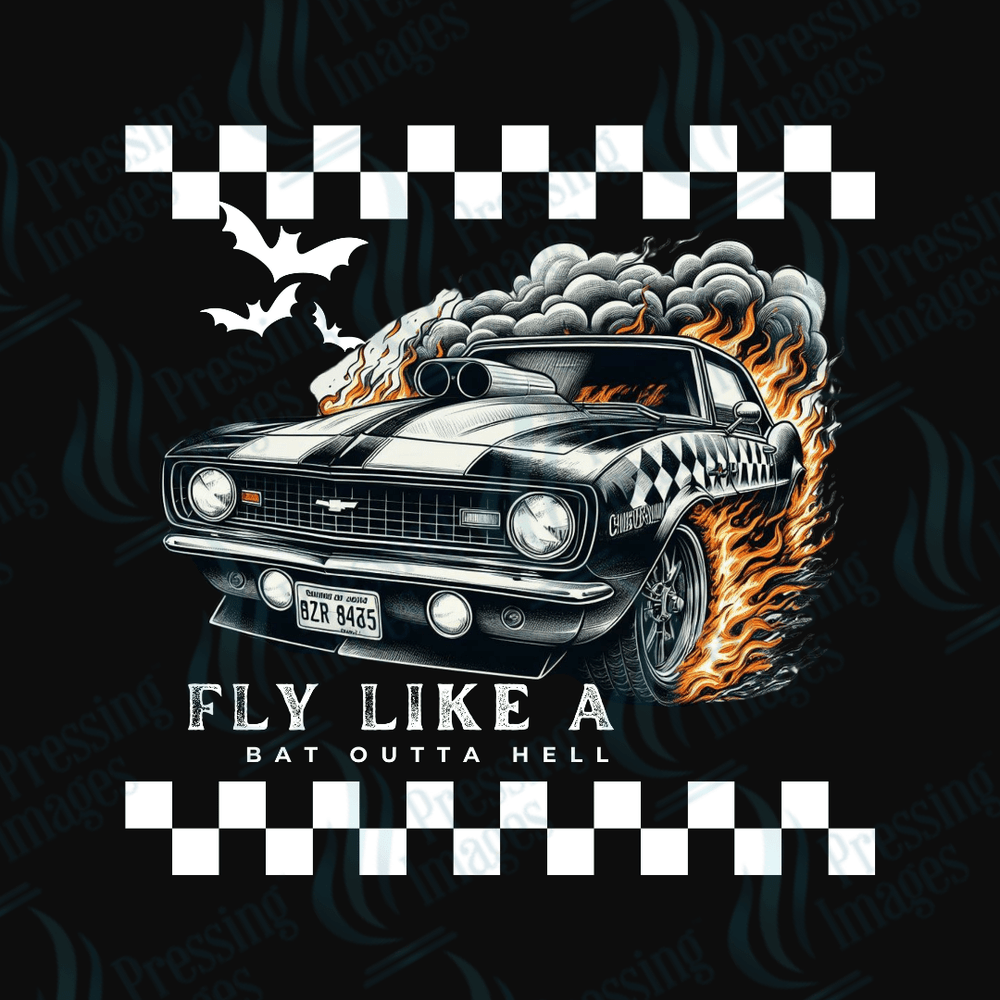 DTF 3354 Fly like a bat out of hell - Pressing Images