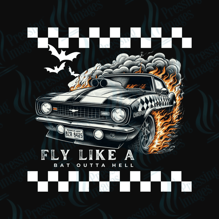 DTF 3354 Fly like a bat out of hell - Pressing Images