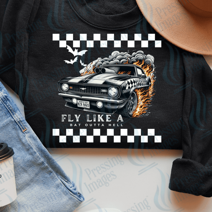 DTF 3354 Fly like a bat out of hell - Pressing Images