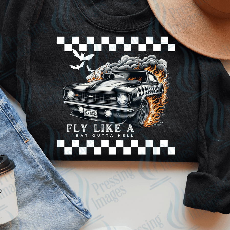 DTF 3354 Fly like a bat out of hell - Pressing Images