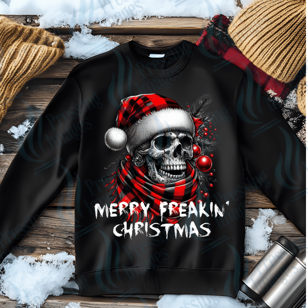 DTF 3371 Merry freaking Christmas - Pressing Images