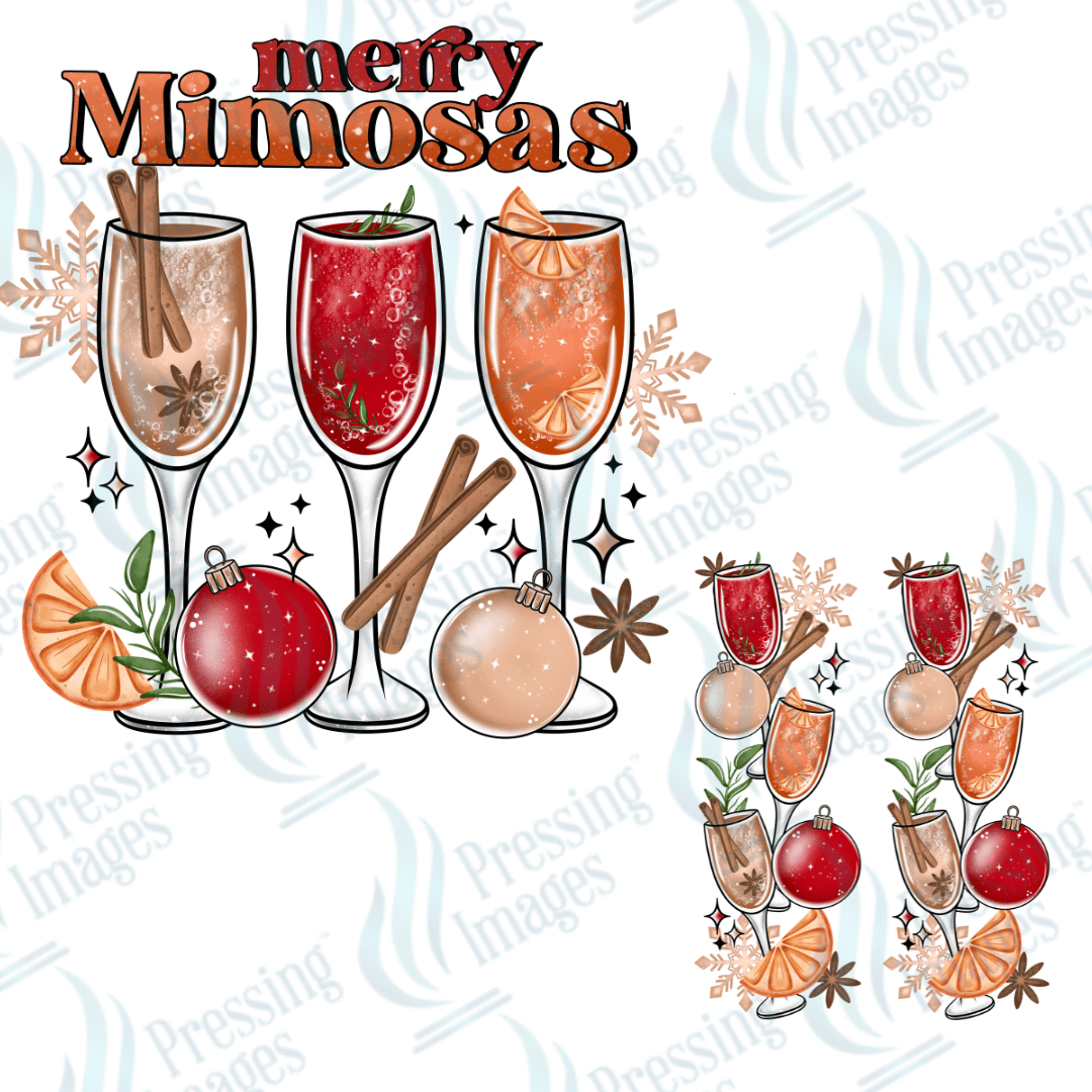 DTF 3374 Merry Mimosa's - Pressing Images